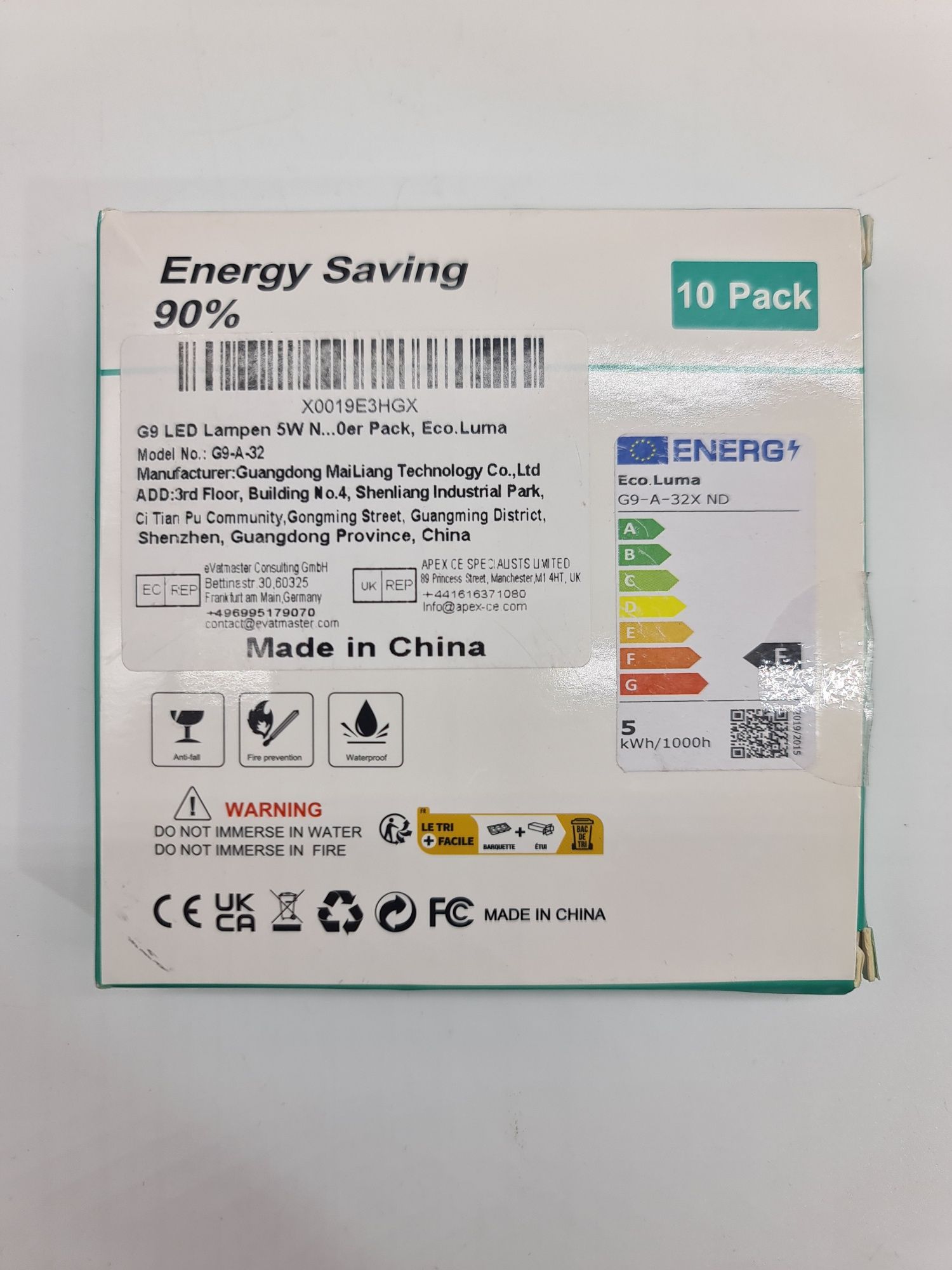 Conjunto 10 lâmpadas 5 watts LED - Novo