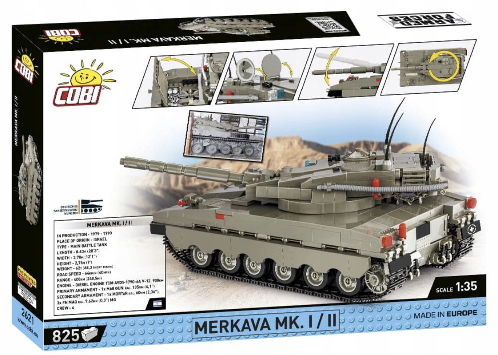 Klocki Cobi 2621 czołg Merkava MK. I/II