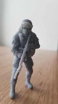 Фигурка солдата ЗСУ. 3d модель фотополимер. Масштаб 1:32. Высота 6 см.