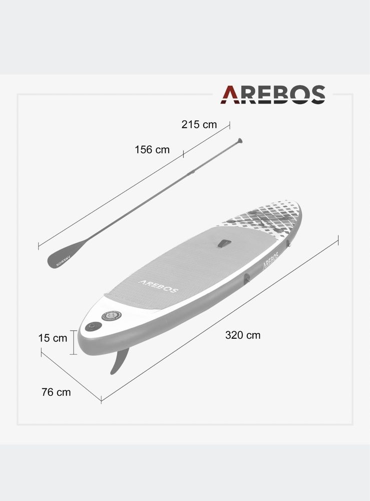 Deska SUP 320cm Arebos Surfingowa
