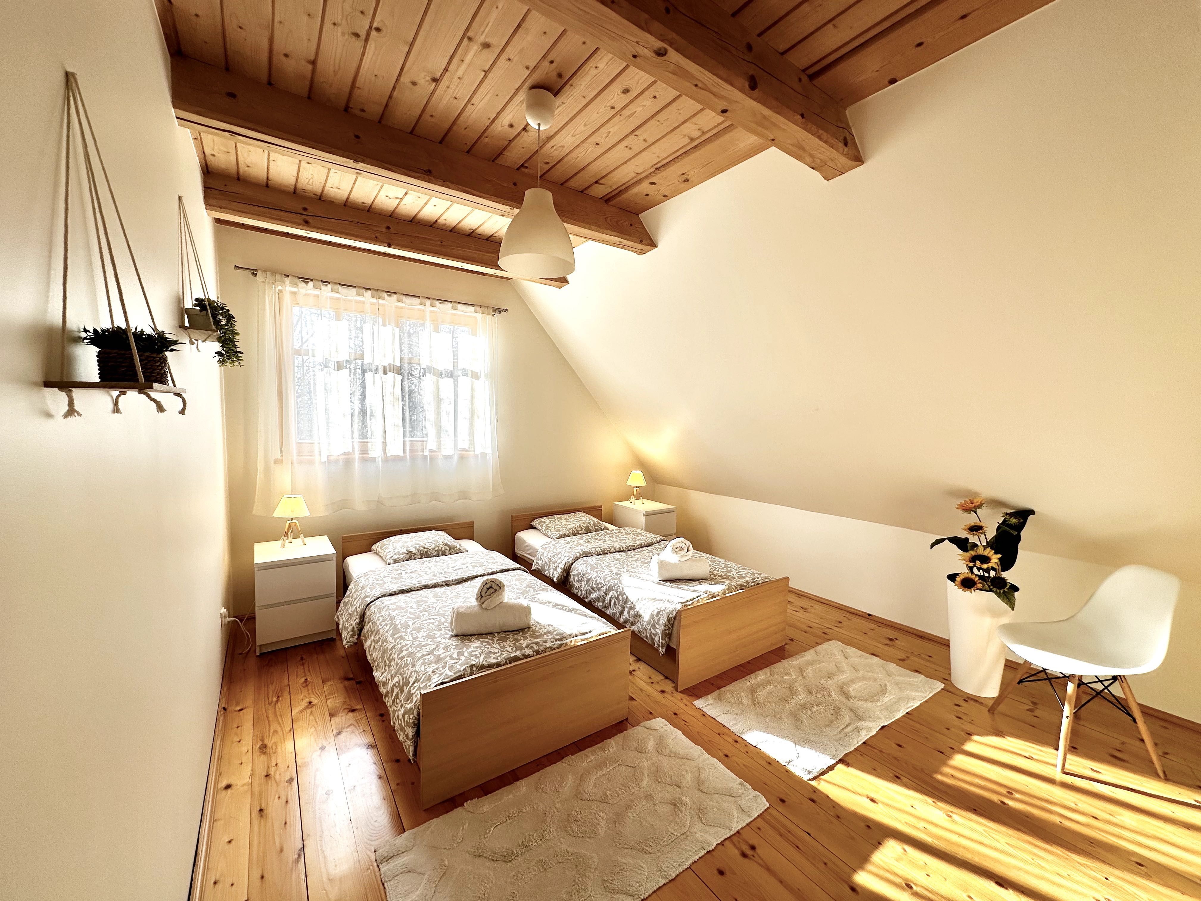 Domek z jacuzzi ma wsi | dom z bali | drewniany domek z JACUZZI
