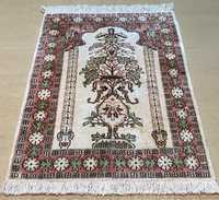 Jedwabny Ghoum 103 # 63 Śliczny perski dywanik z jedwabiu naturalnego