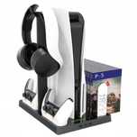 Stacja STAND Do PS5 Chłodząca Ładująca Stojak USB