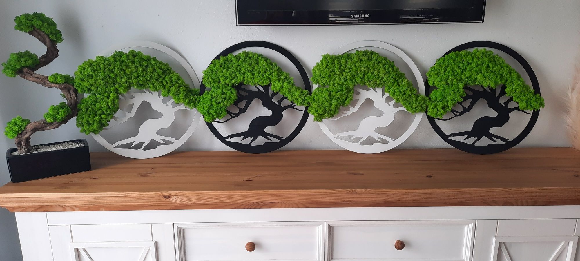 Drzewo z chrobotka 60 cm, drzewko z mchu,
