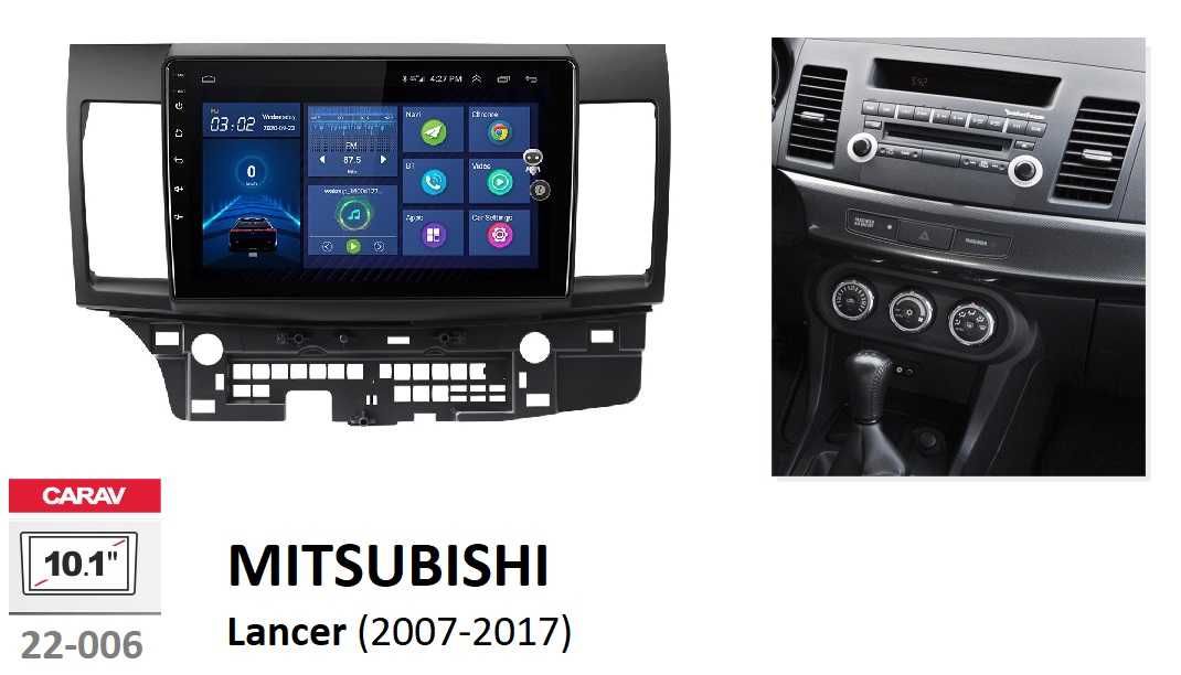 Rádio 2DIN Mitsubishi LANCER (2000 a 2017) • Android EVO VII VIII IX X