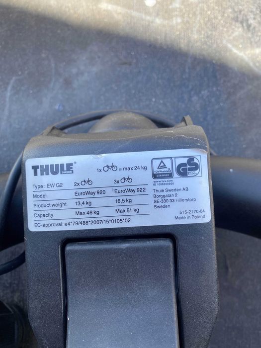 Bagażnik rowerowy THULE 920 922 G2