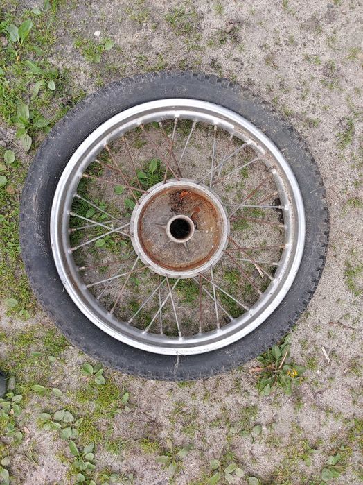 koło przednie i tylne jawa cz 350 ts chrom  ( shl  175 gazela tył )