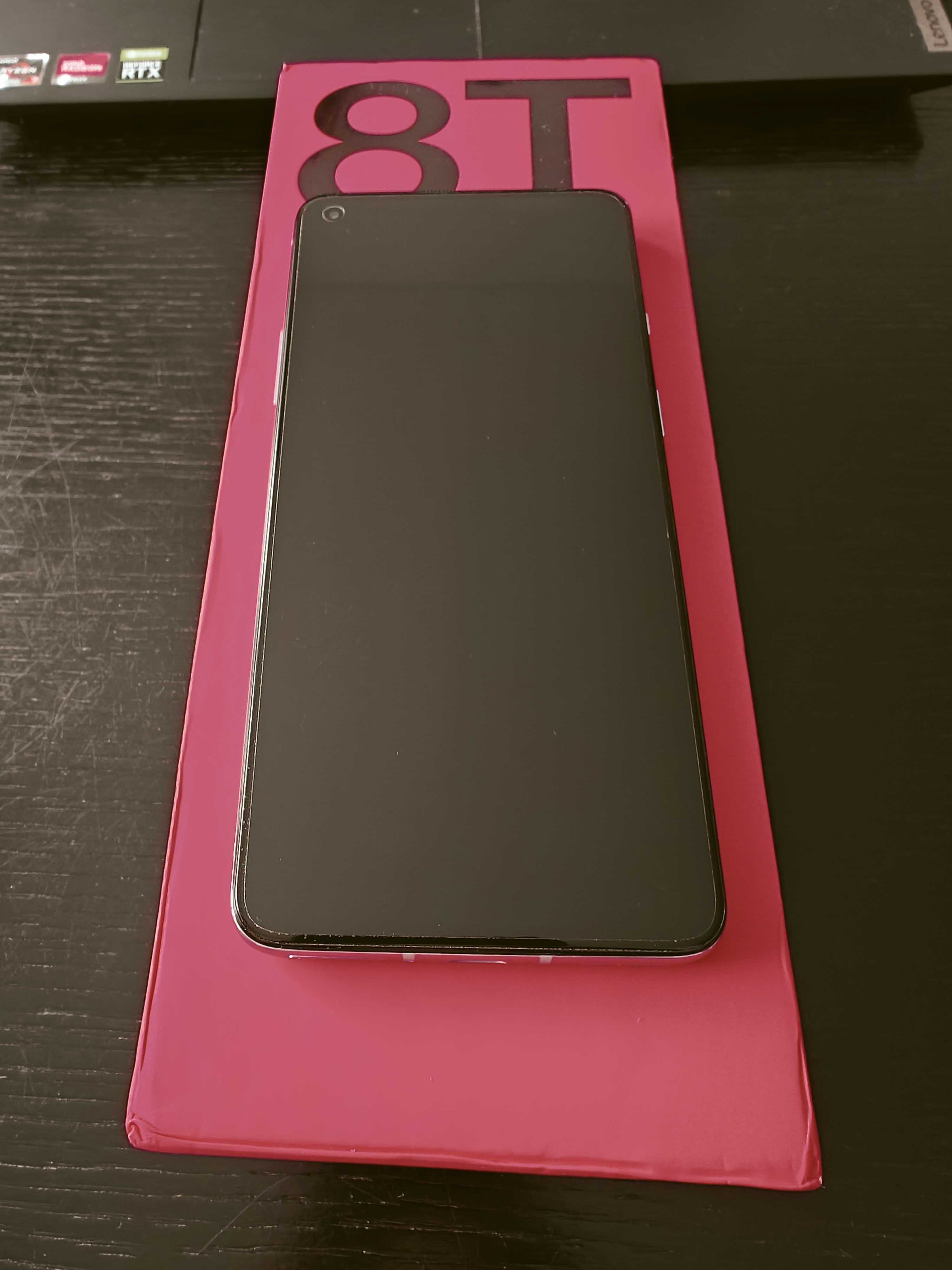 OnePlus 8T 8/128 GB srebrny jak nowy komplet