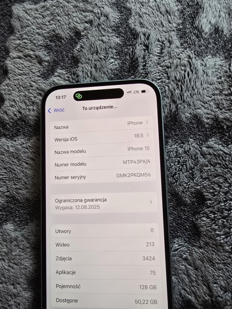 Telefon Iphone 15 Blue