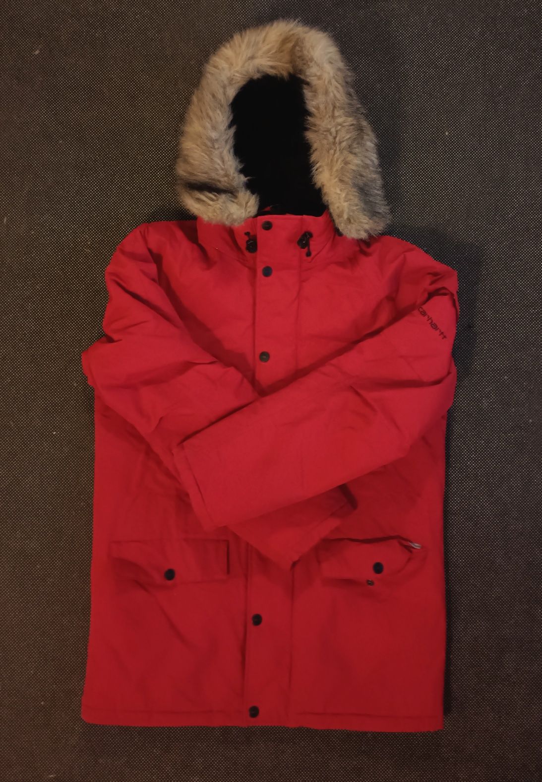 Męska ciepła zimowa kurtka z futerkiem Carhartt anchorage r.M BDB+!