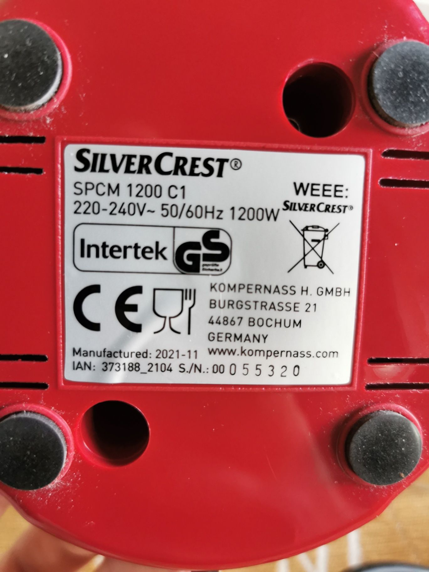 Maszyna urządzenie do popcornu 1200W Silver Crest