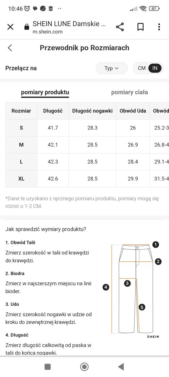 Sprzedam nowe spodnie granatowe, z wiązaniem z Shein