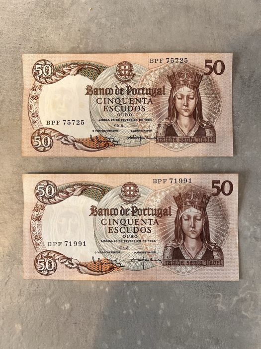 Nota 50 Escudos 1964 | Rainha Santa Isabel  (EBC)