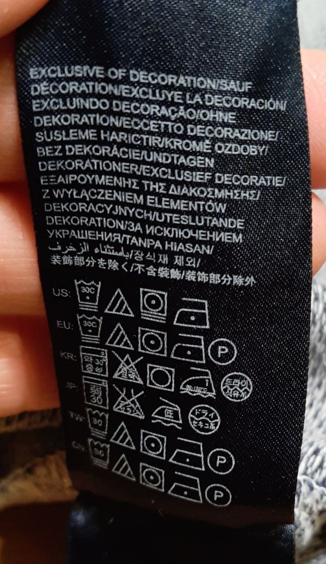 Sweter Tommy Hilfiger L Granatowy w Białe Kropeczki