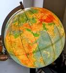 Globus podświetlany retro vintage PRL 100cm obwodu mapa fiz i pol bdb!