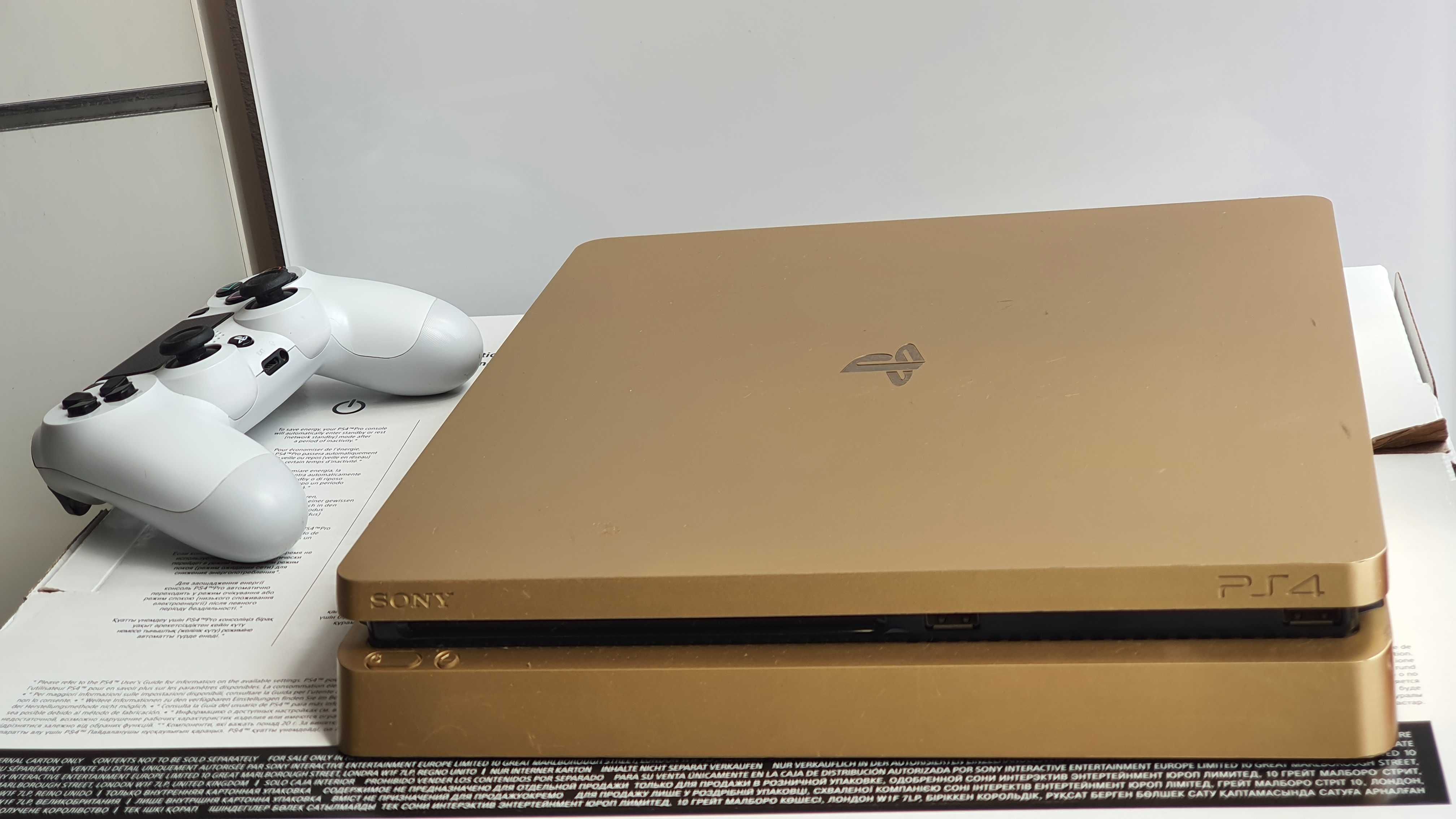 PS4 Slim: Konsola Sony Playstation 4 Slim Złota, Gwarancja,