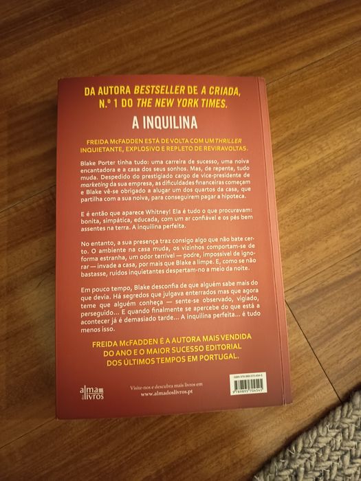 Livro: A Inquilina - Freida McFadden