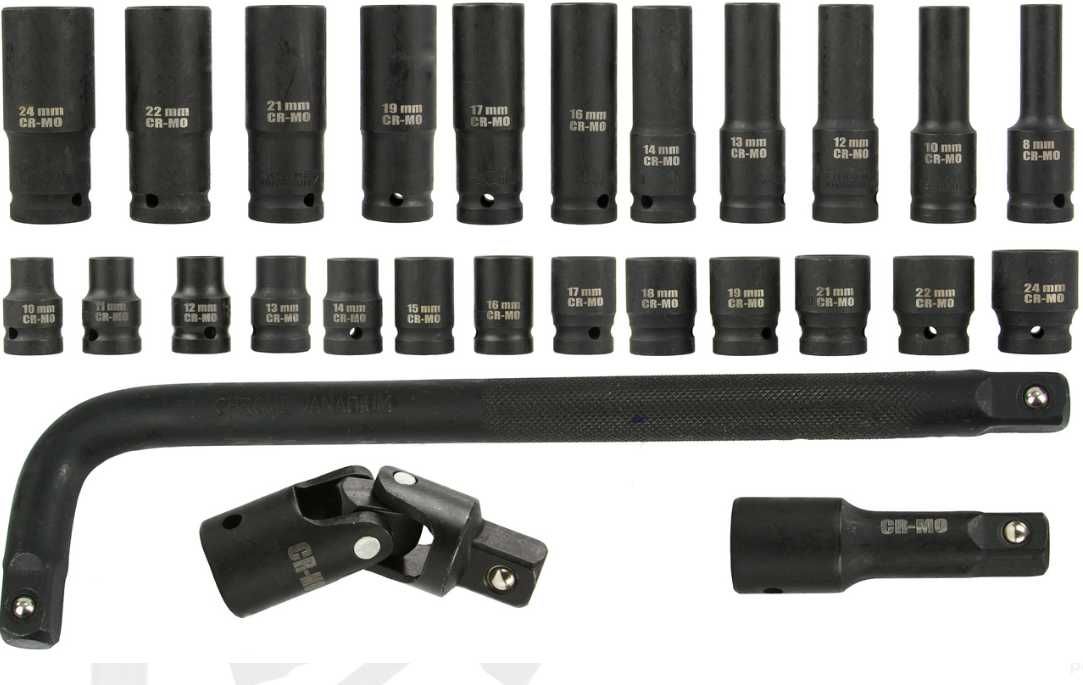 Klucze nasadowe bjc walizka zestaw kluczy 1/2" 27el. 6-kąt BJC 8-24MM