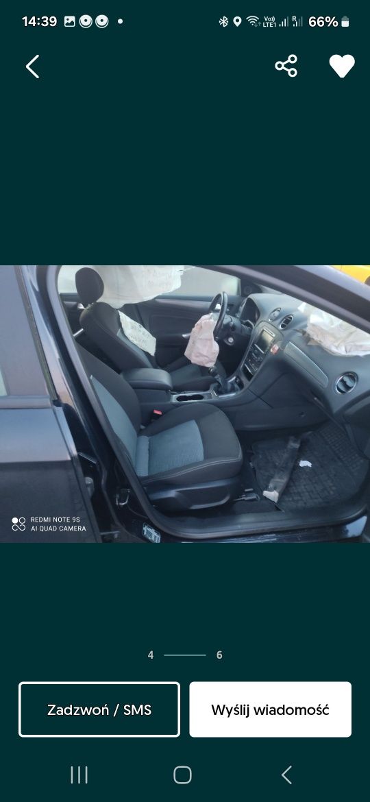 Ford mondeo Mk4 lift 2,0 b na części drzwi maska błotnik skrzynia chło
