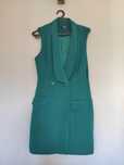 Vestido blazer azul esverdeado