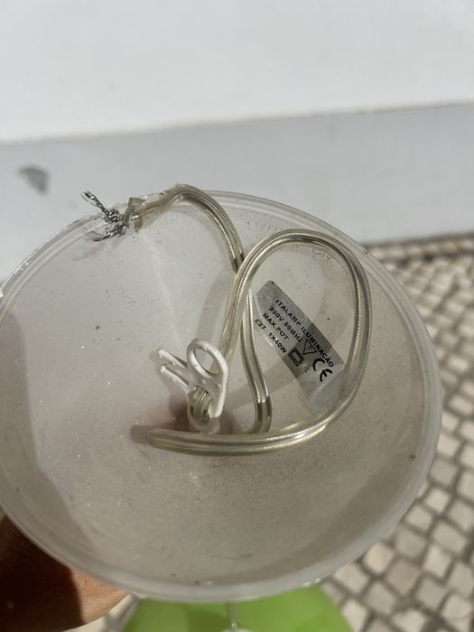 Candeeiro de cozinha em vidro verde
