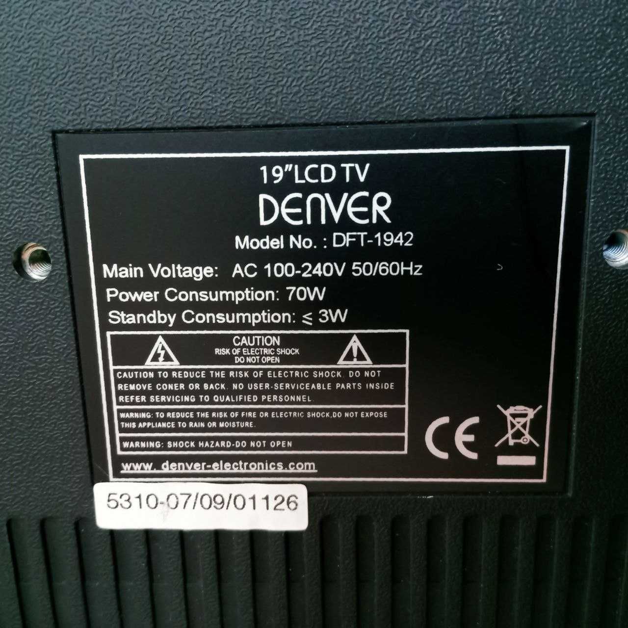 Телевізор Denver DFT-1942, 19" LCD (HDMI, USB, VGA)