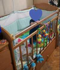 Дитяче ліжечко трансформер СКВ 3 в 1 з комодом