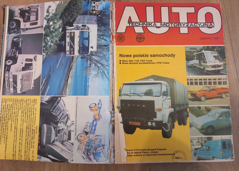 Czasopismo Technika Motoryzacyjna 1987 zbiór 12 wydań