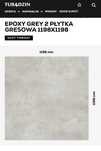 Płytki gres Tubądzin Epoxy Grey II Mat 120x120