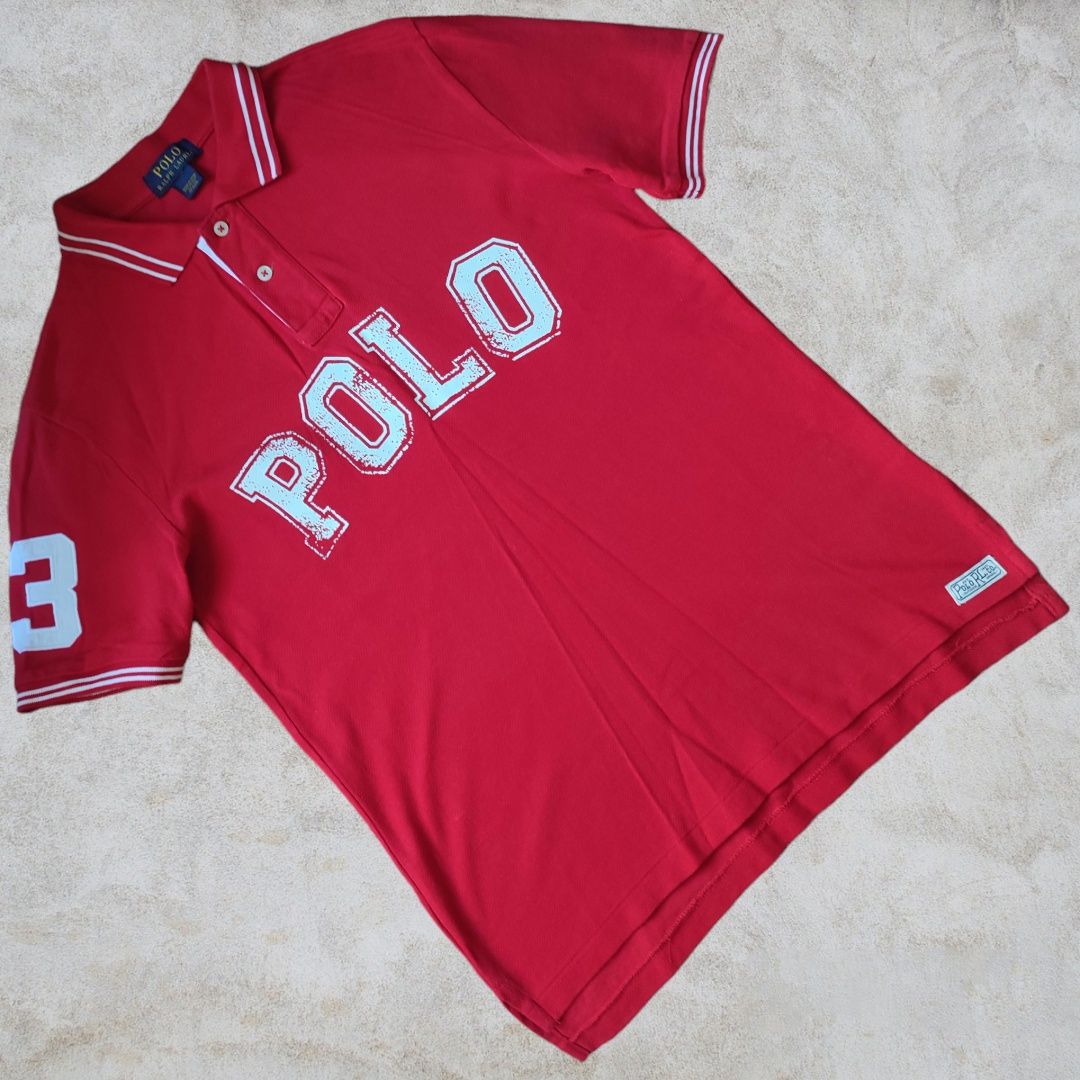 Поло Ralph Lauren casual big logo red limited with number (Розмір S)
