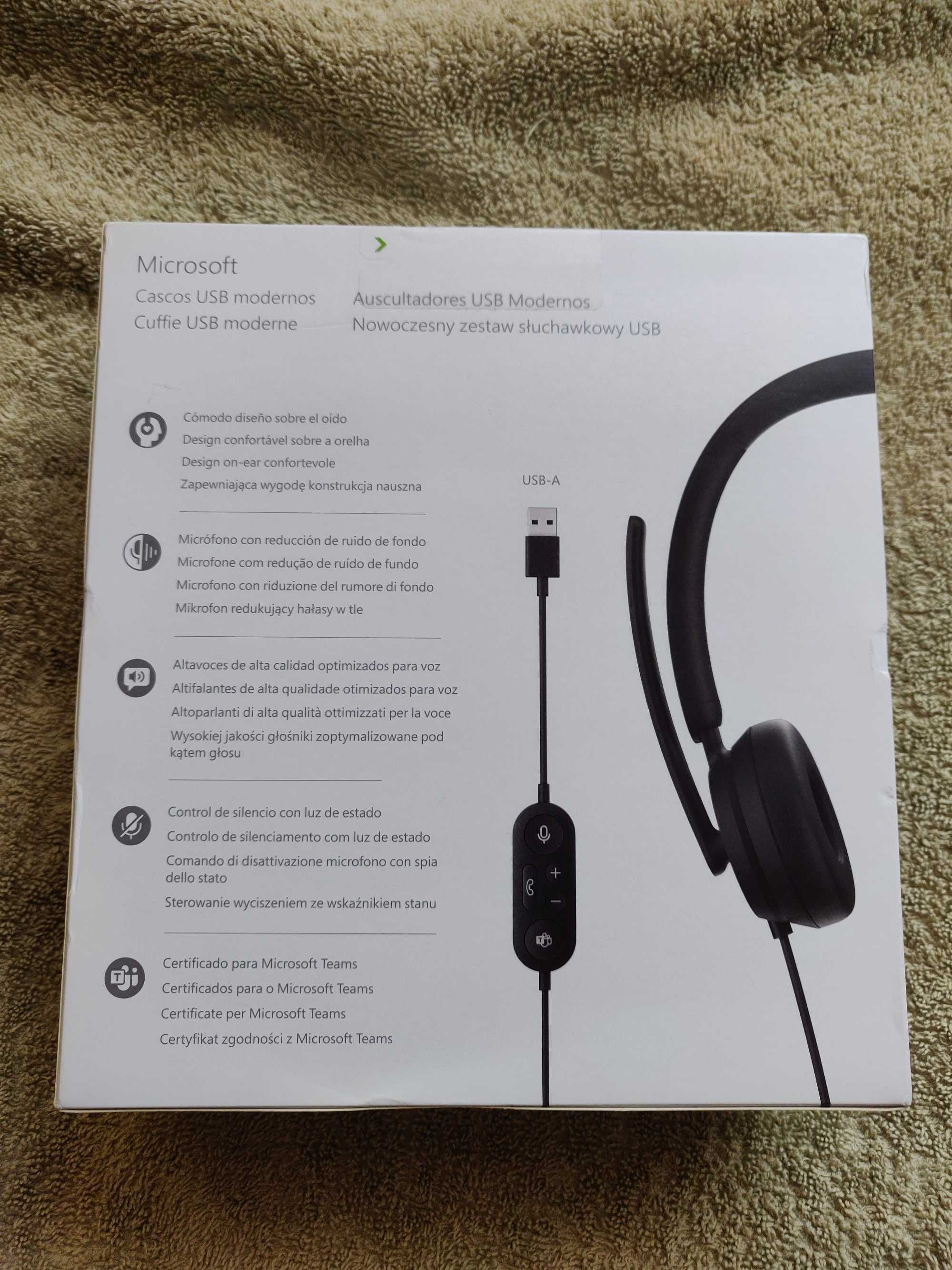 Słuchawki Mikrofon - Microsoft Modern USB Headset
