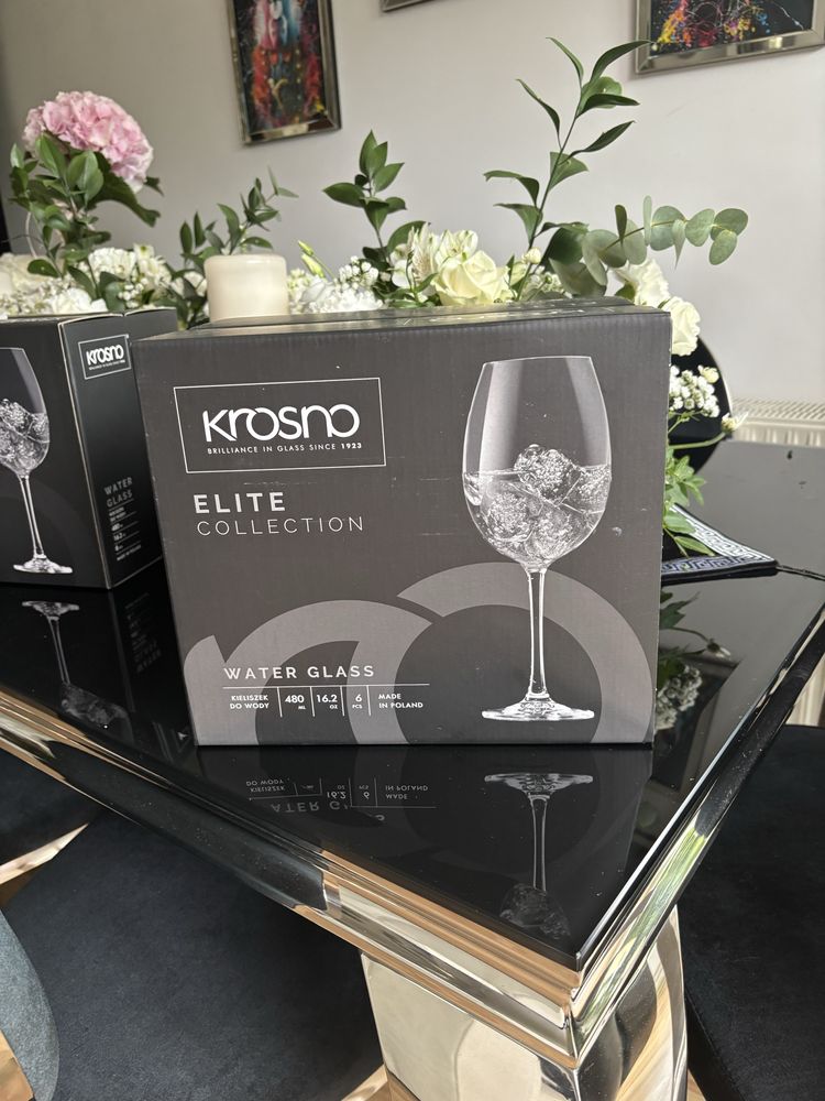 nowe kieliszki do wody Krosno