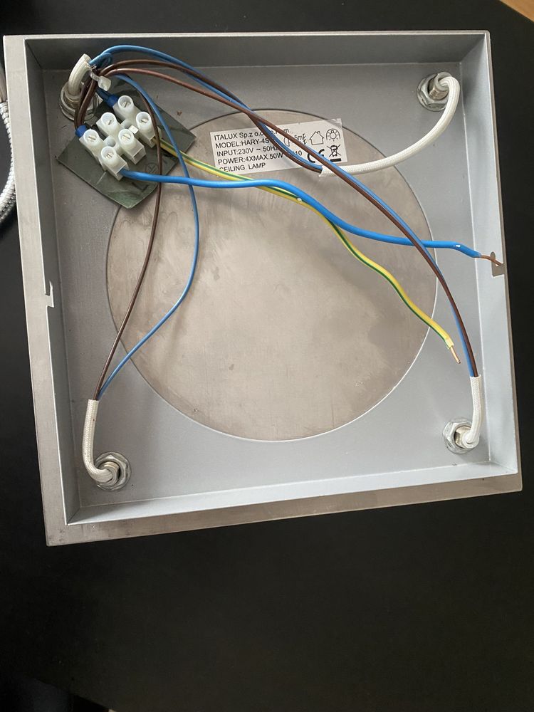 Lampa + kinkiet chrom