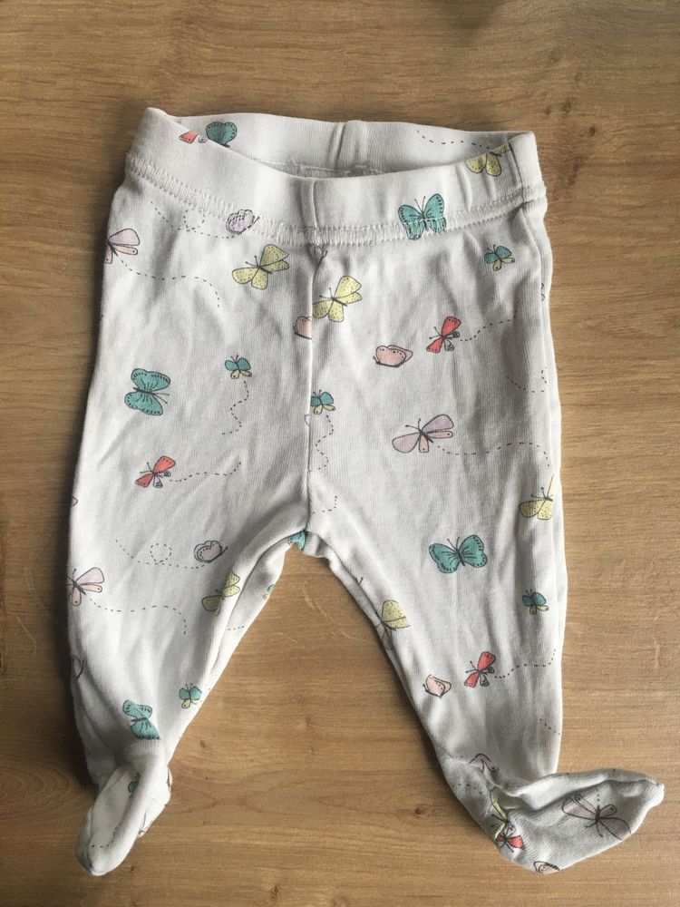 Lindex Newborn spodnie spodenki motylki 50