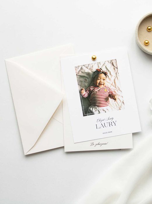 Zaproszenia na komunię, chrzest święty ze zdjęciem