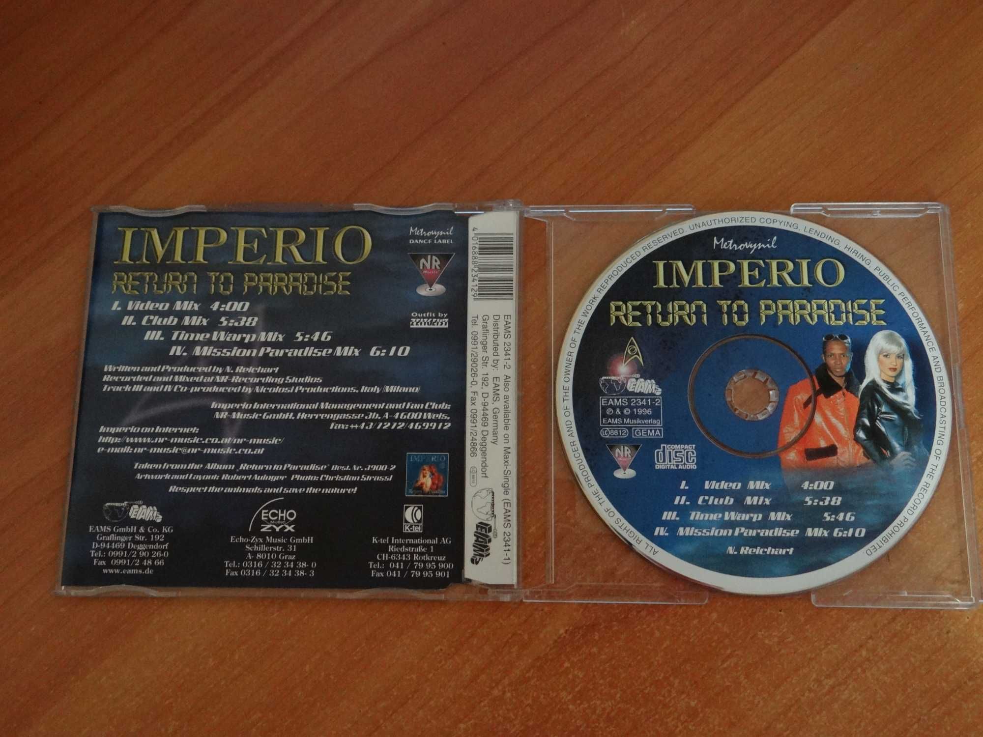 IMPERIO – Return of paradise Audio CD диск фирменный музыка