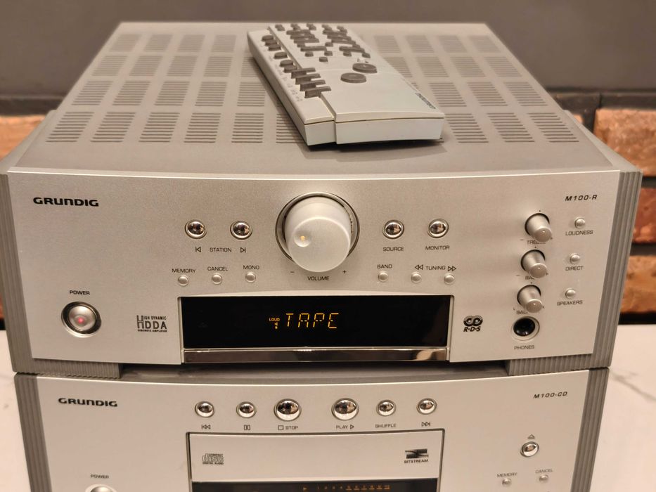 GRUNDIG M100 ! Audiofilska mini wieża ! Pilot ! CD ! DECK ! Amplituner