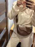 Torba damska na ramie Saddle bag Czekoladowa