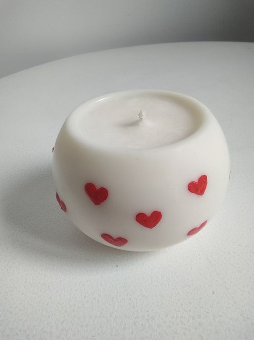 Świeca sojowa serduszka