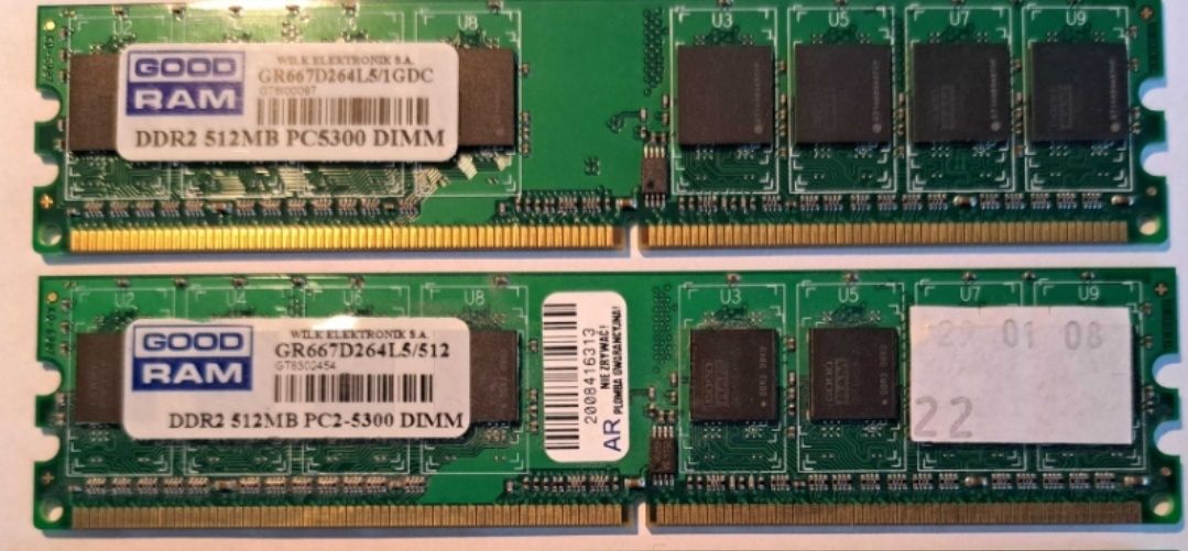 Pamięć DDR2 512 2szt