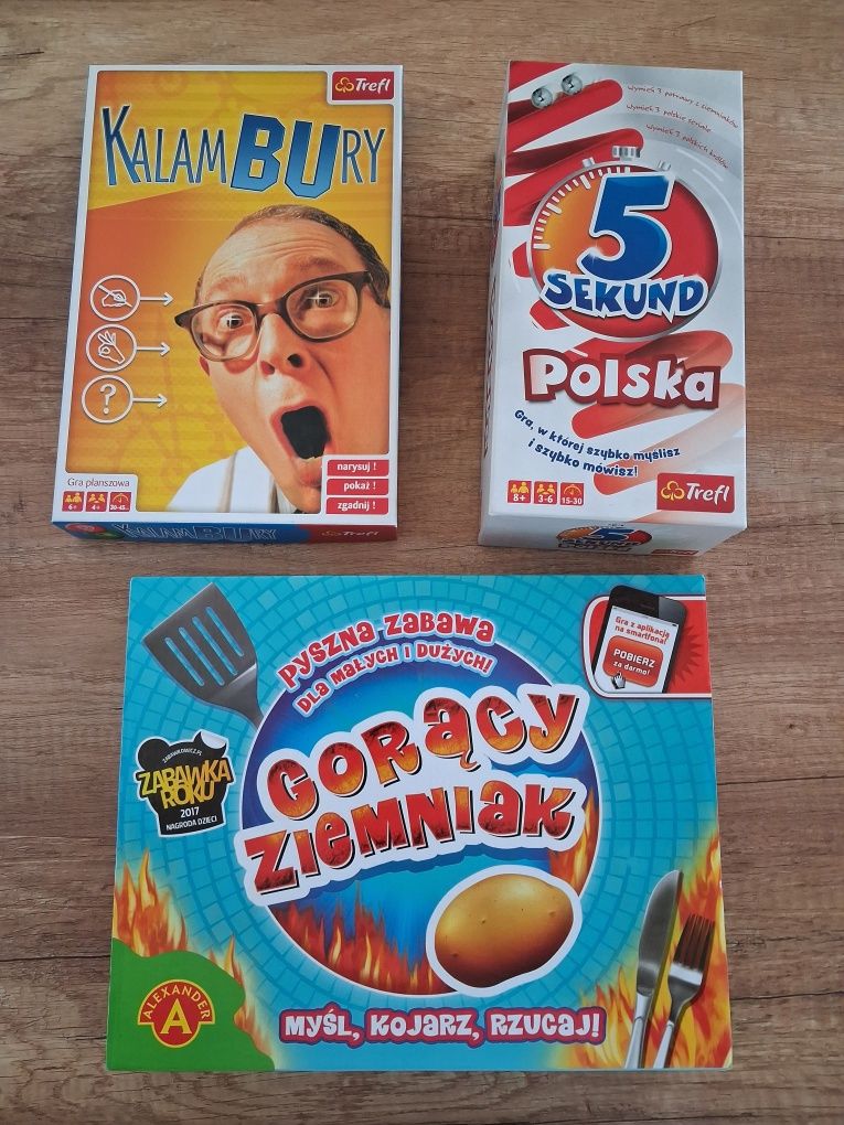 Zestaw gier planszowych Kalambury, Gorący Ziemniak, 5