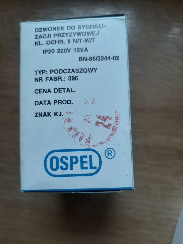 Dzwonek elektryczny bezzakłóceniowy 220V, czy PRL,