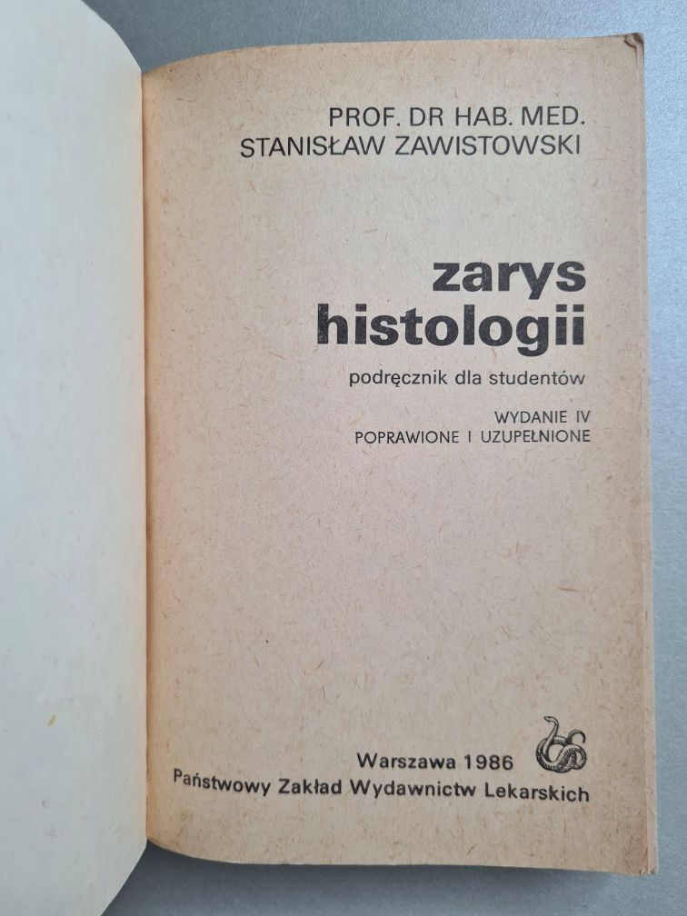 Zarys histologii. Podręcznik dla studentów - Stanisław Zawistowski