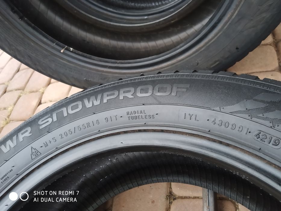 Opony zimowe 4szt
Nokian Tyres Wr snowproof
205/55R16
Dot4219