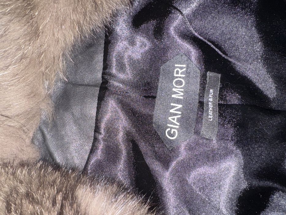 Futro brązowe z lisa xs/s GIAN MORI damskie zimowe nowe 2 w 1