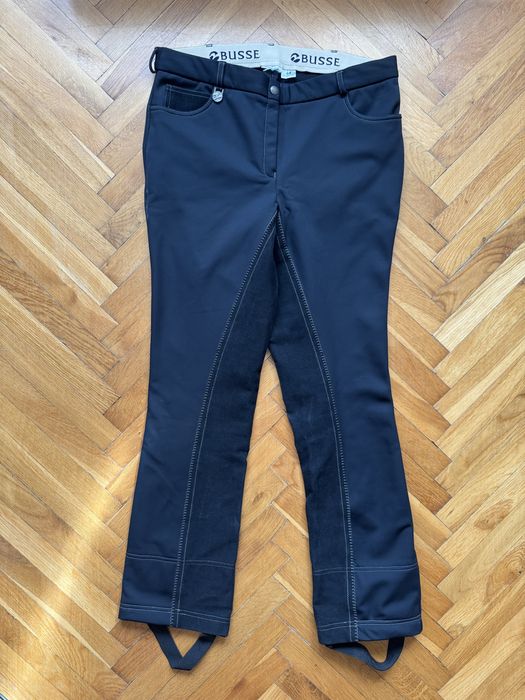 Busse bryczesy do jazdy konnej XXL 44 czarne jodhpur zimowe termiczne
