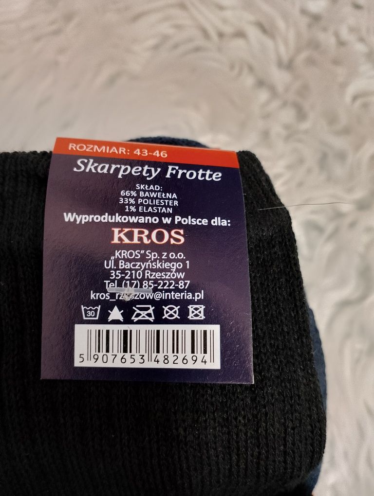Zestaw skarpetek męskich 15 par z froty 43-46