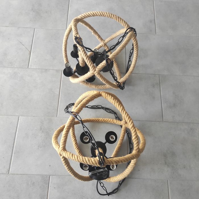 Креативна люстра з мотузок.