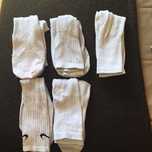 conjunto de meias brancas de desporto