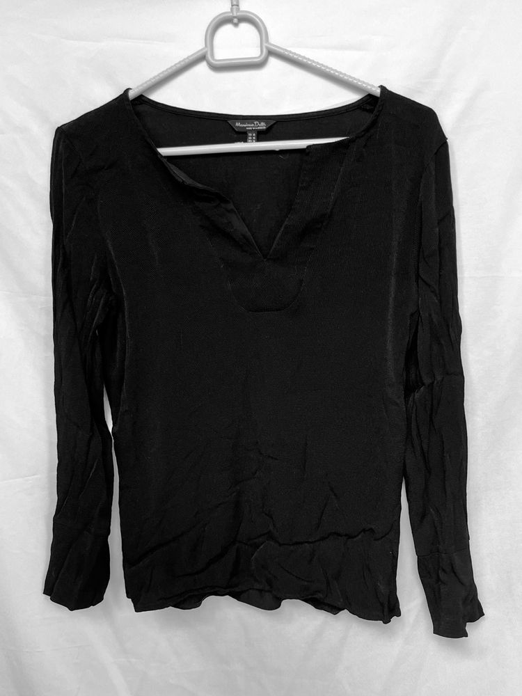 Czarna bluzka Massimo Dutti XS